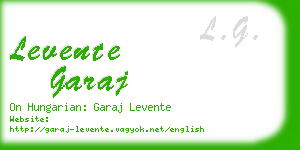 levente garaj business card